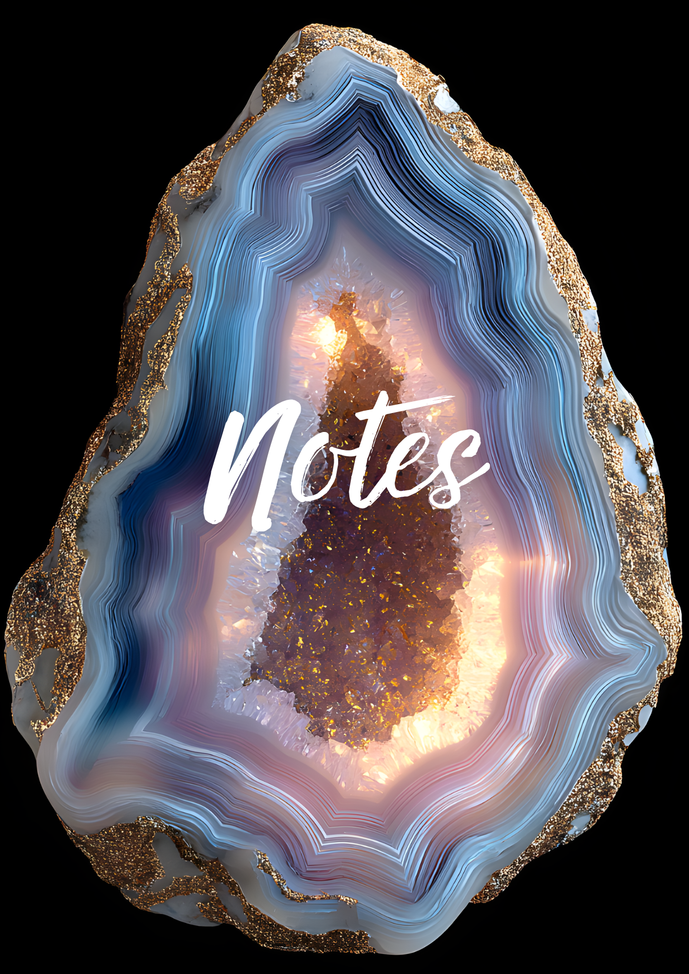 Handmade Spiral Bound Notebook - Black Agate
