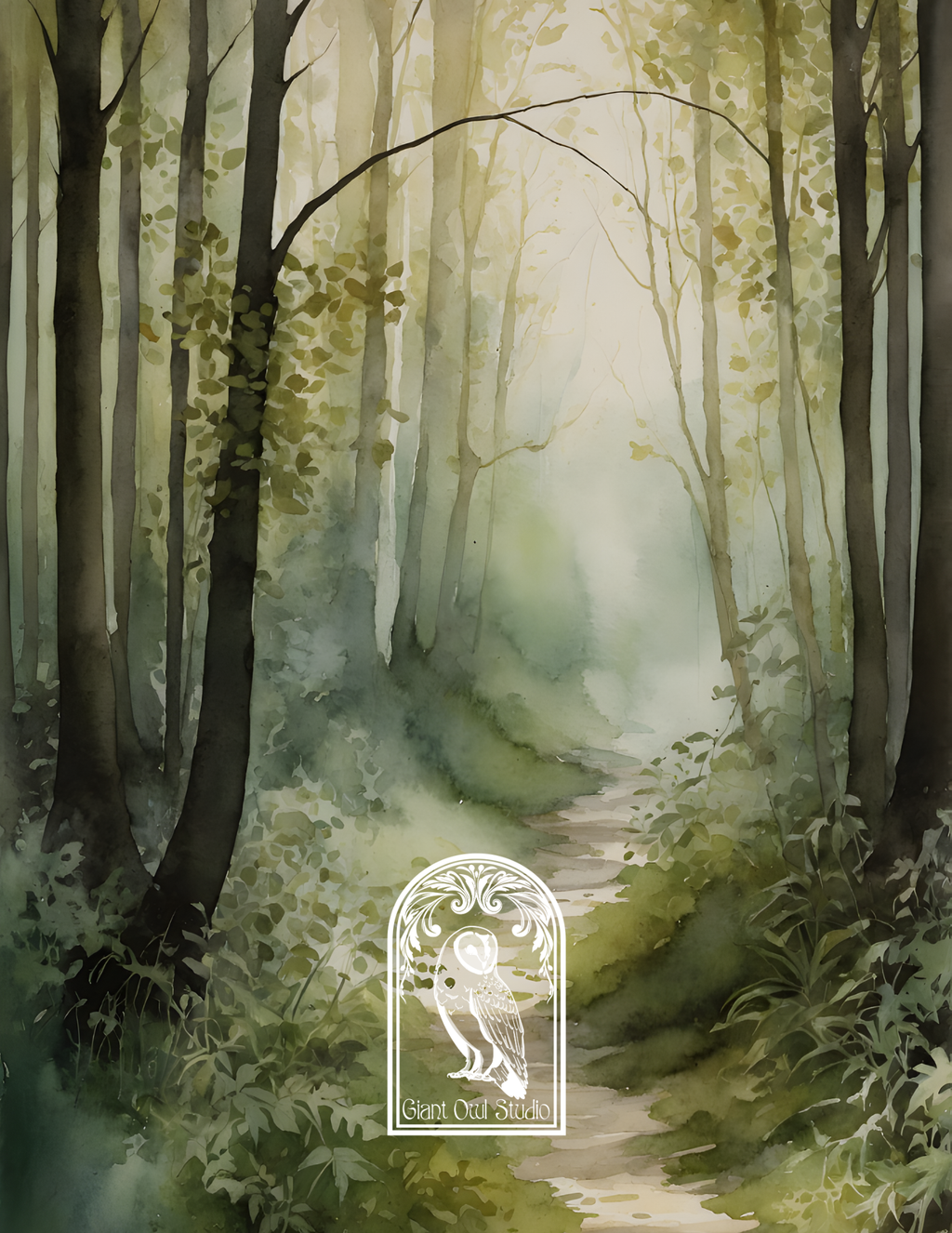 Handmade Spiral Bound Notebook -Mycelium Forest Path