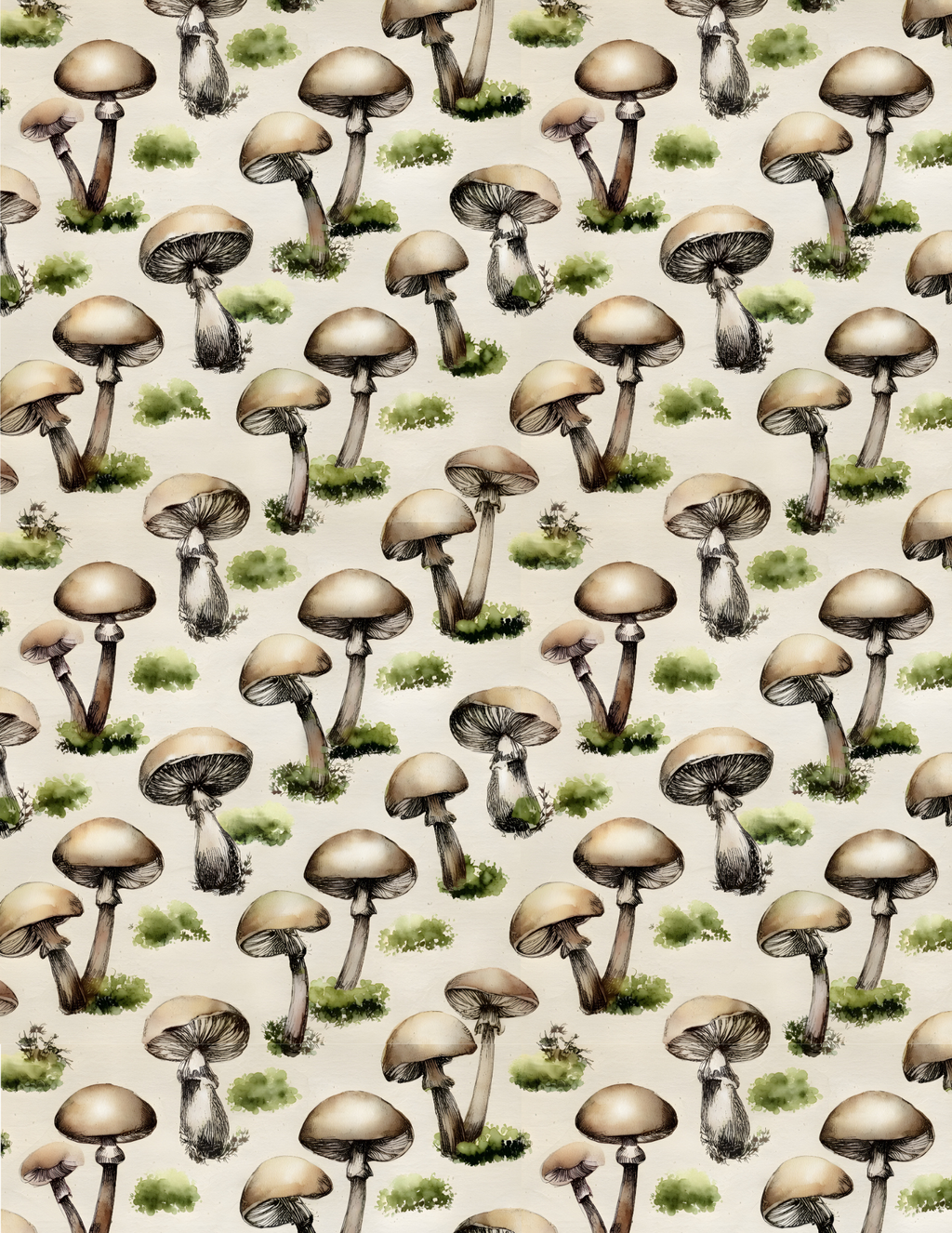 Handmade Spiral Bound Notebook -Mycelium Forest Path