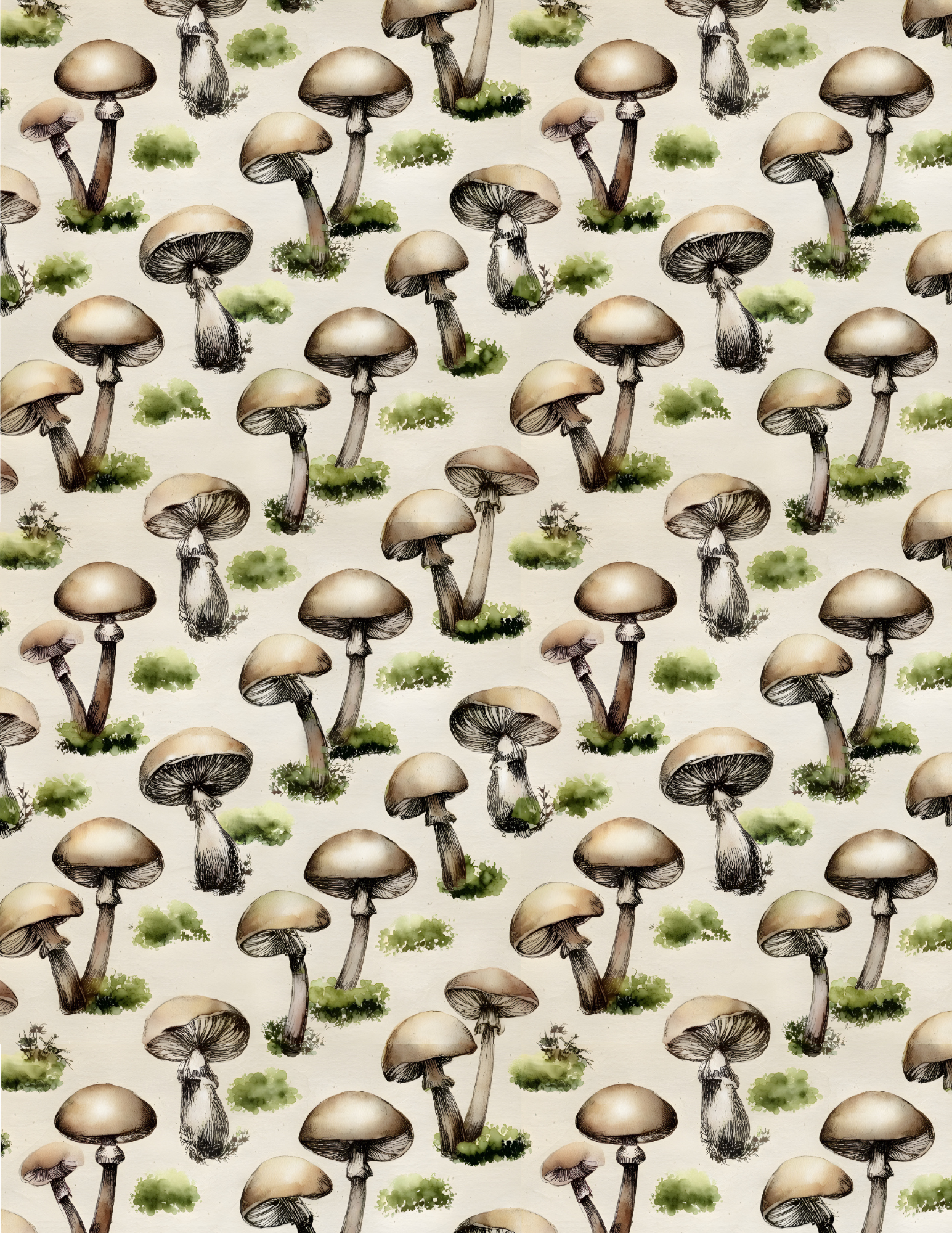 Handmade Spiral Bound Notebook -Mycelium Forest Path