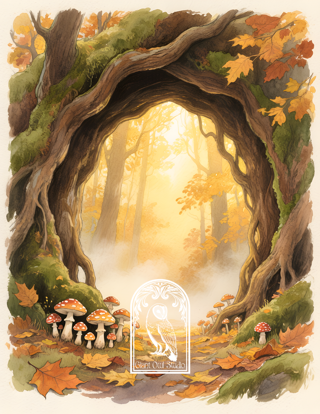 Handmade Spiral Bound Notebook -Enchanted Woodland Cottage
