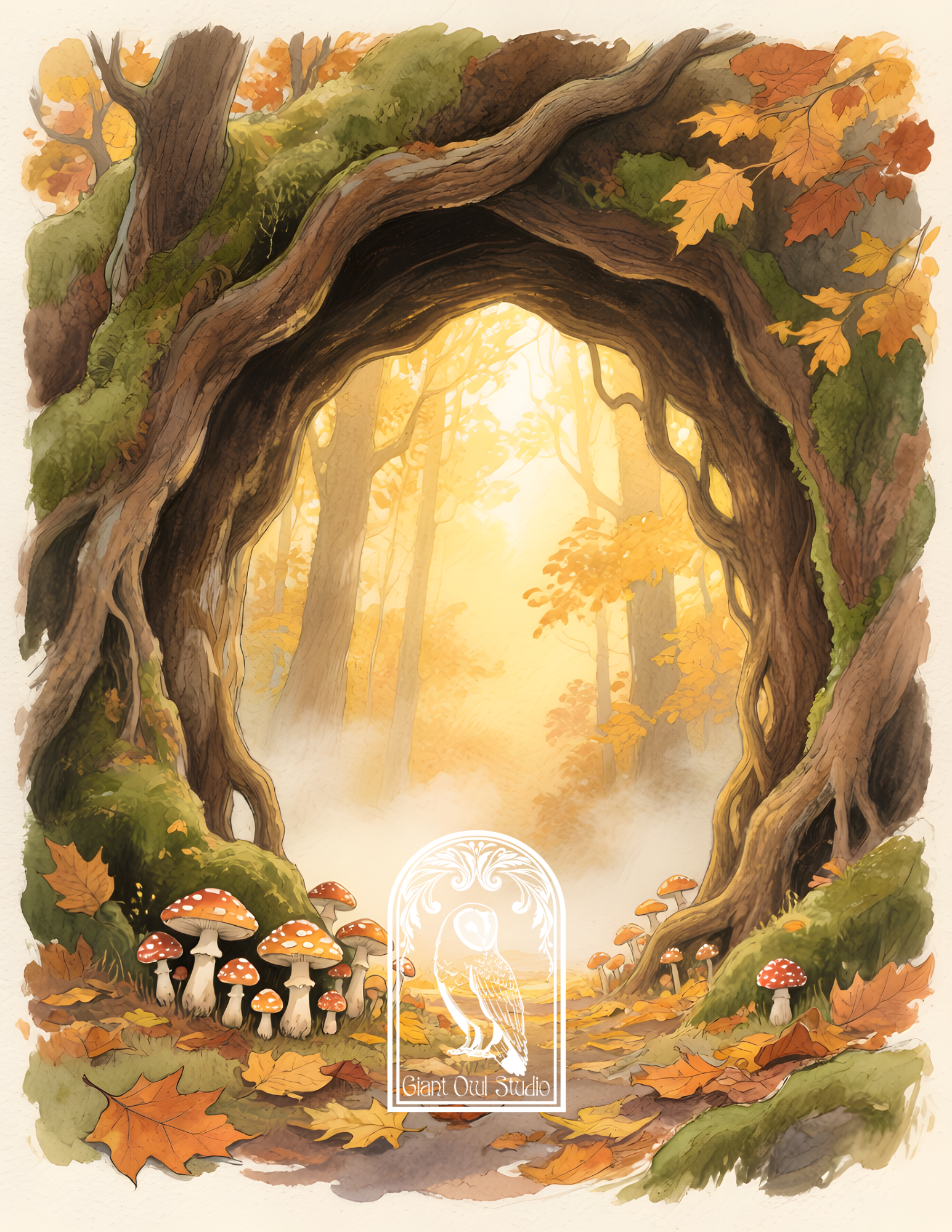 Handmade Spiral Bound Notebook -Enchanted Woodland Cottage