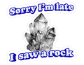 Waterproof Vinyl Die Cut Sticker -  'Warning: Easily Distracted by Rocks'