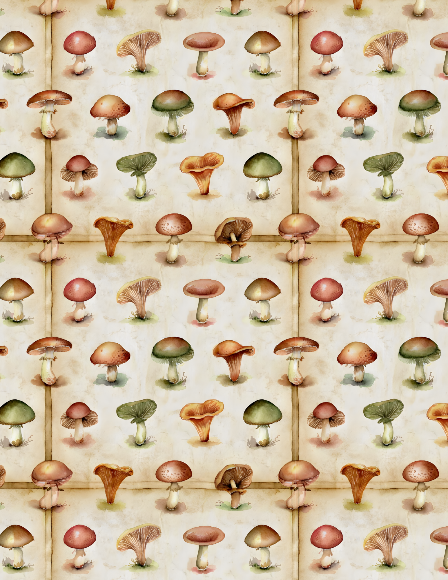 Handmade Spiral Bound Notebook -Mushroom Cluster