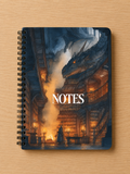 Handmade Spiral Bound Notebook - Guardian of the Library