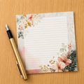 Large Square Notepad - Modern Floral