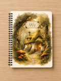 Handmade Spiral Bound Notebook -Enchanted Woodland Cottage