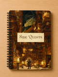 Handmade Spiral Bound Notebook - Side Quests