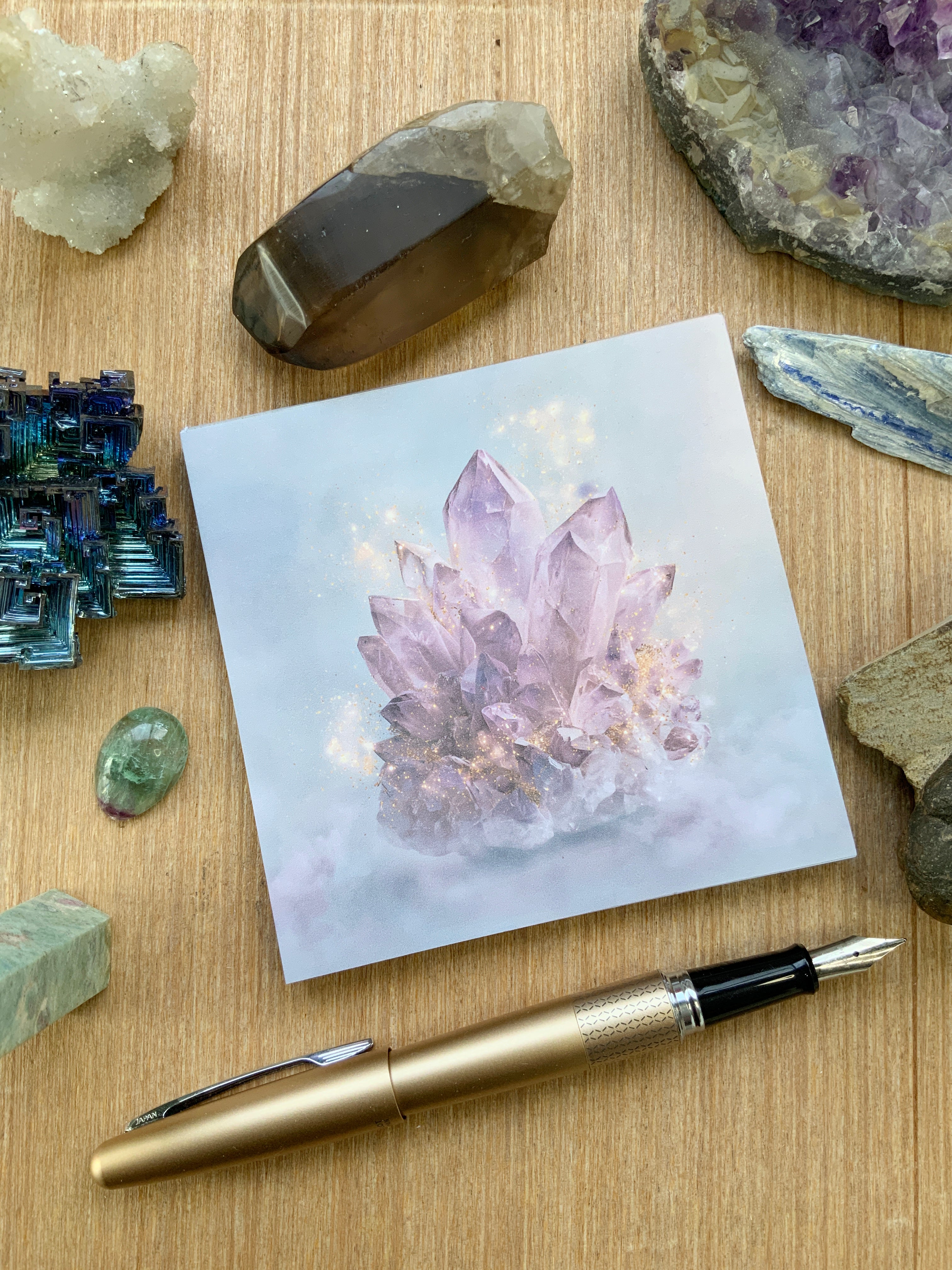 Amethyst Cluster Mini Notepad