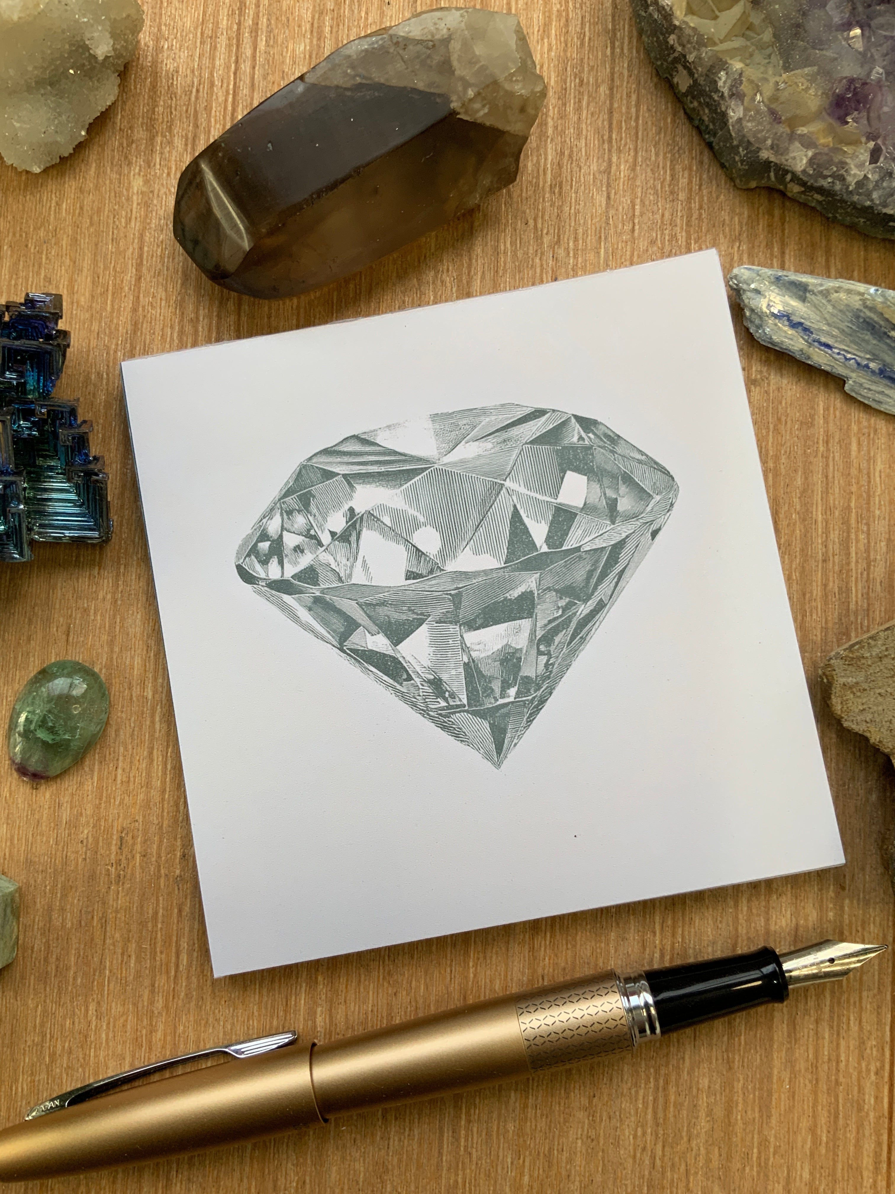 Vintage Diamond Mini Notepad