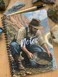 Handmade Spiral Bound Notebook - Panning for hope