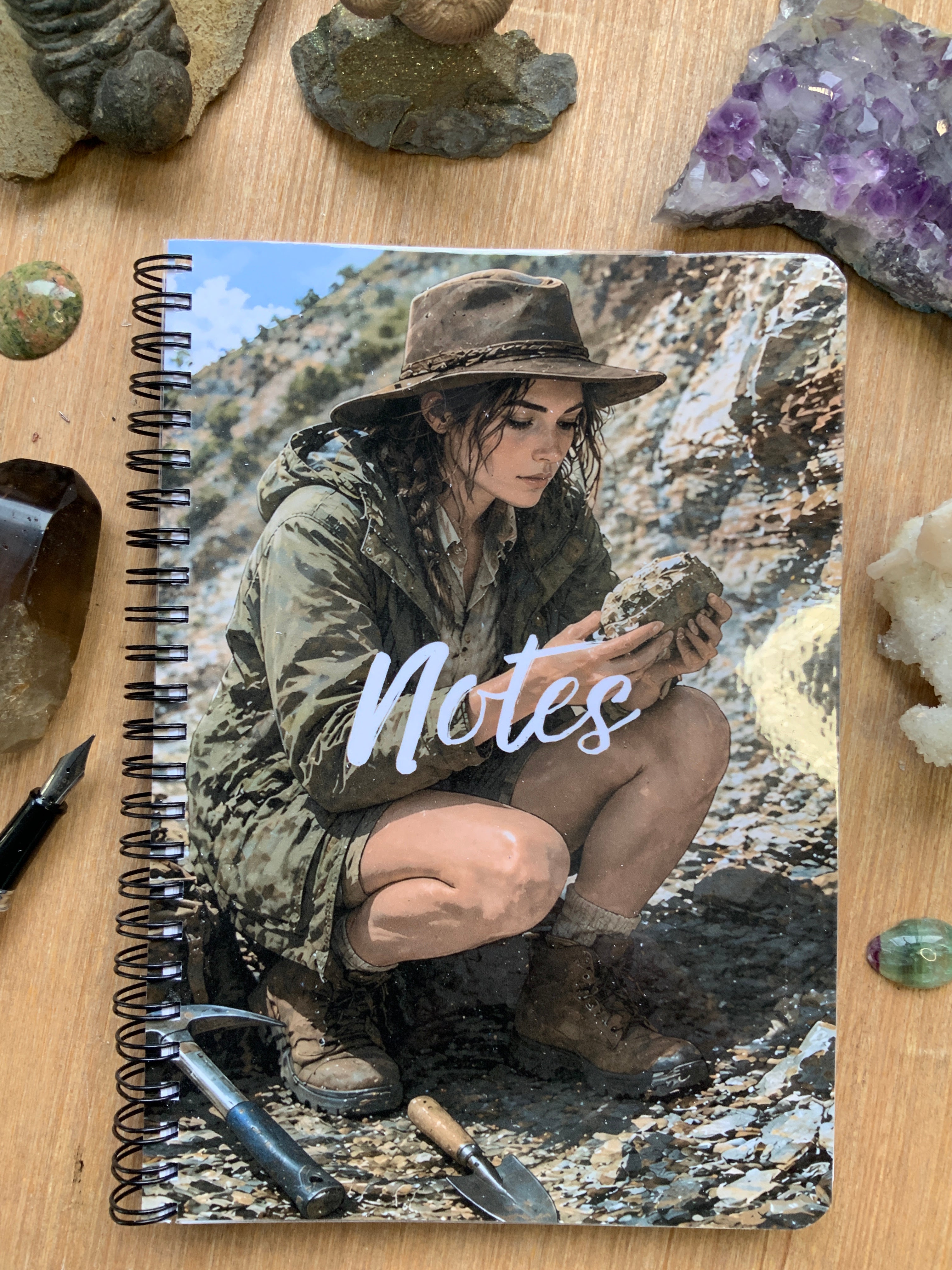 Handmade Spiral Bound Notebook - Fossick
