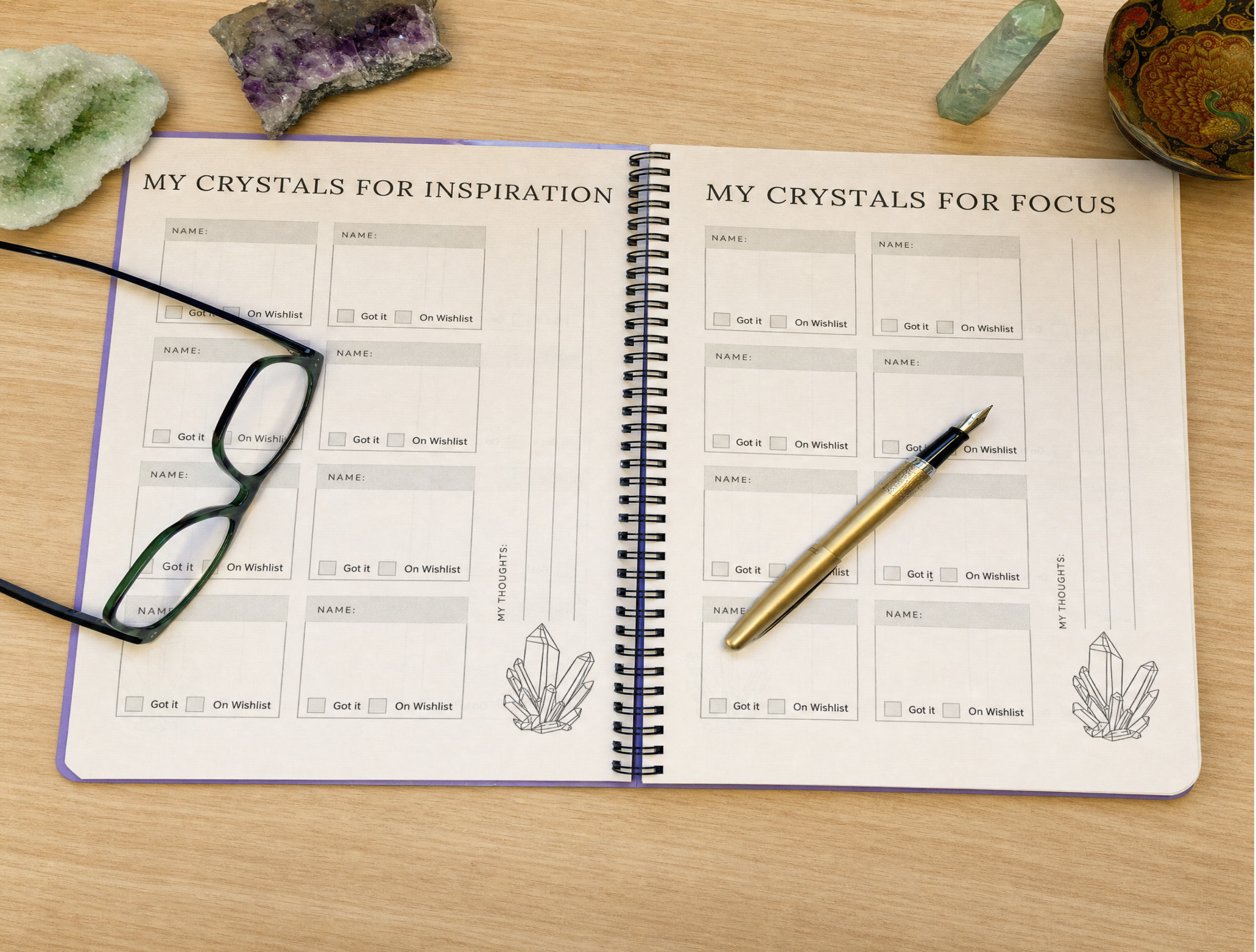 'Crystal Journal' - An A4 journal for collection, reflection and expression