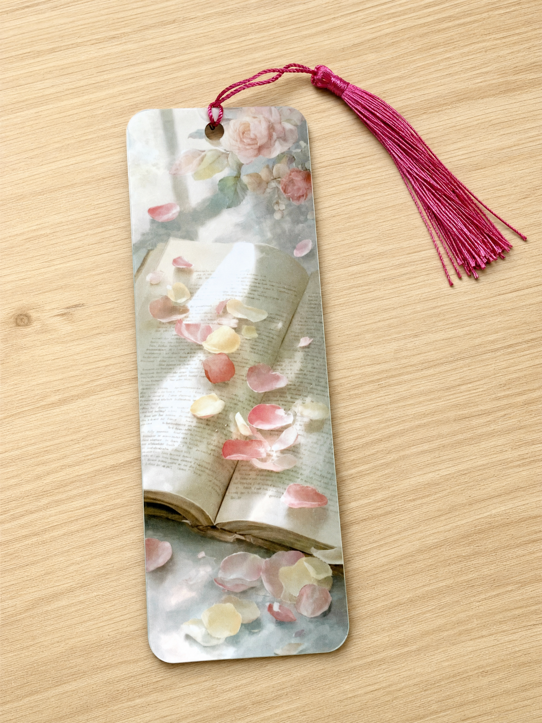 Books and Petals Bookmark
