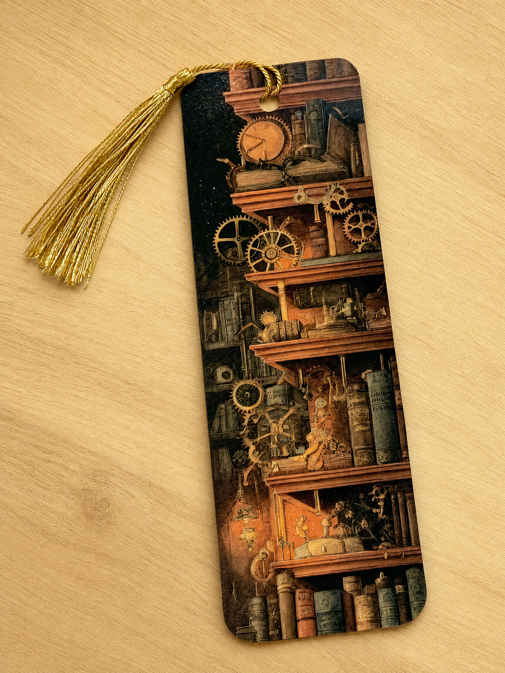Steampunk Library Bookmark