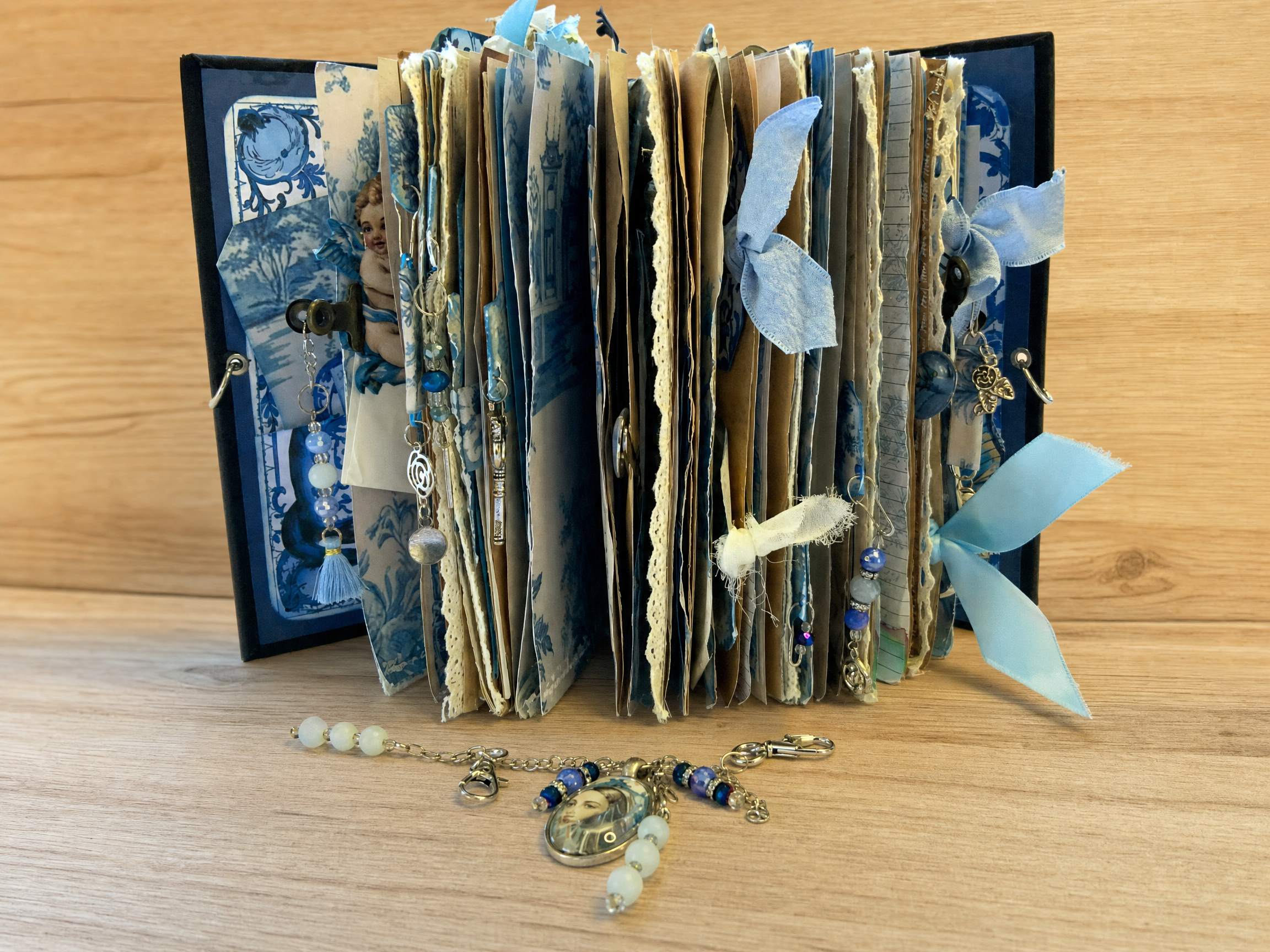 'Blue Toile' Junk Journal