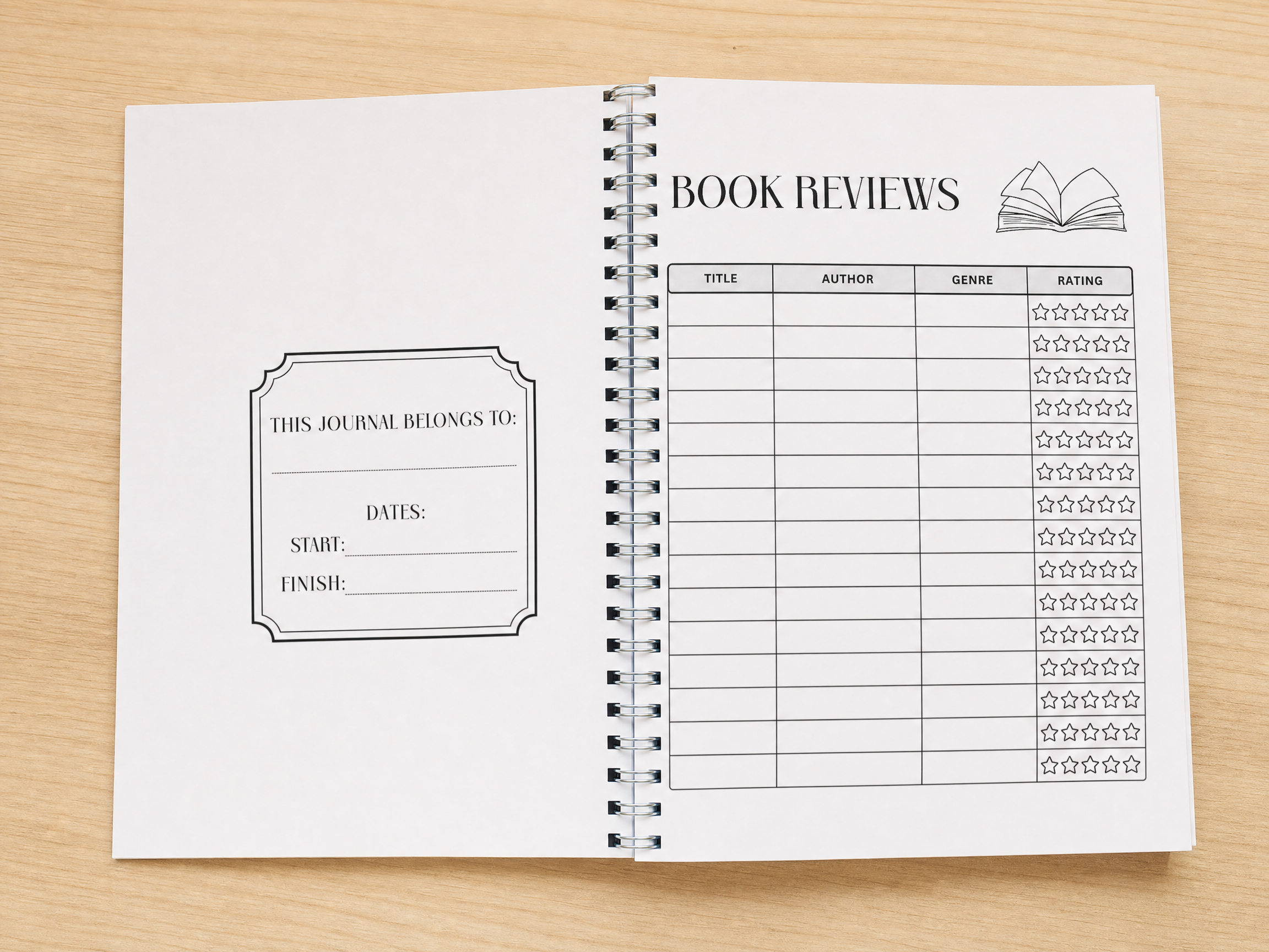 Book Review Journal - Boho Afternoon