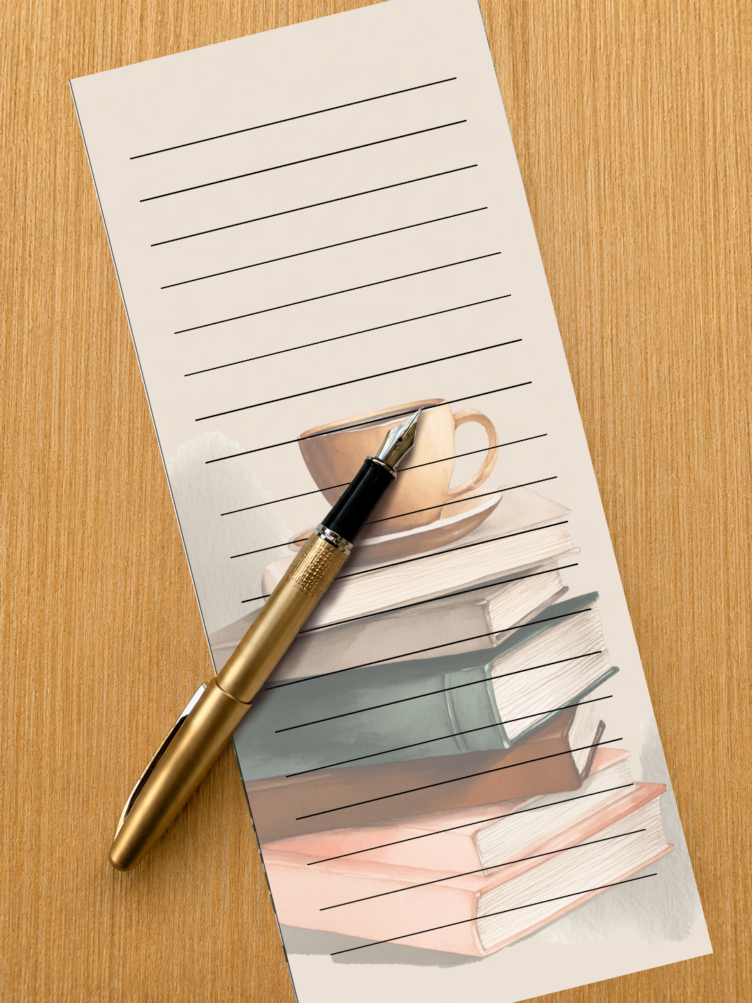 Long Notepad - 'Coffee and Old Friends'