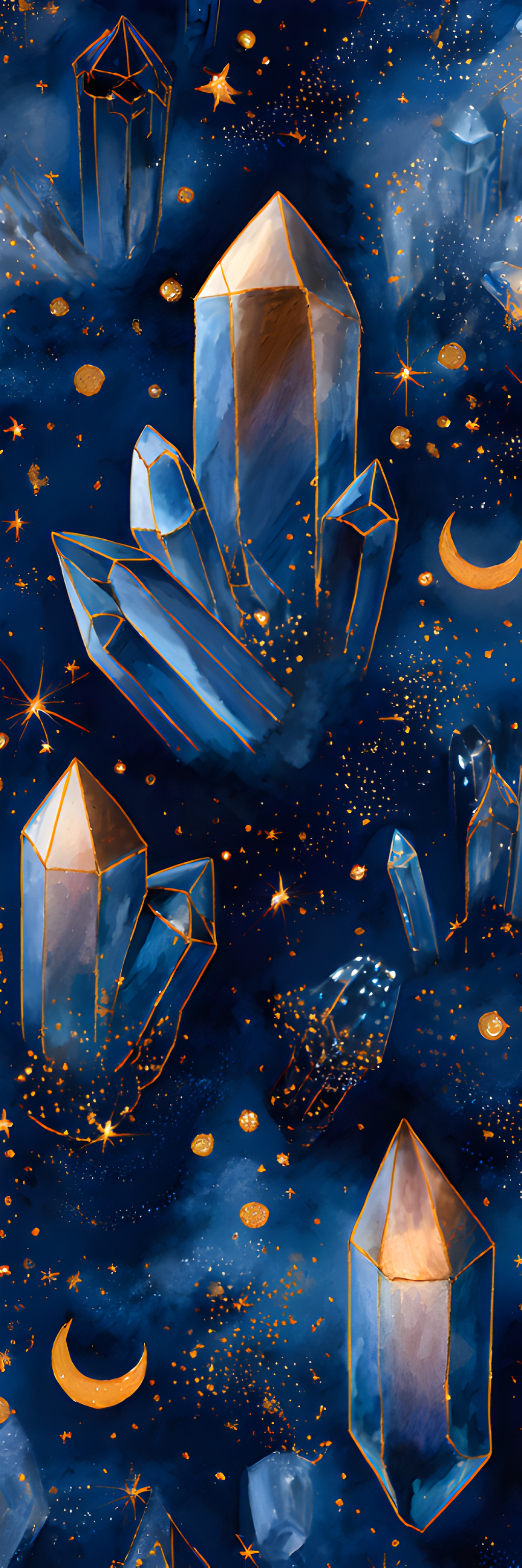 Midnight Crystals Bookmark