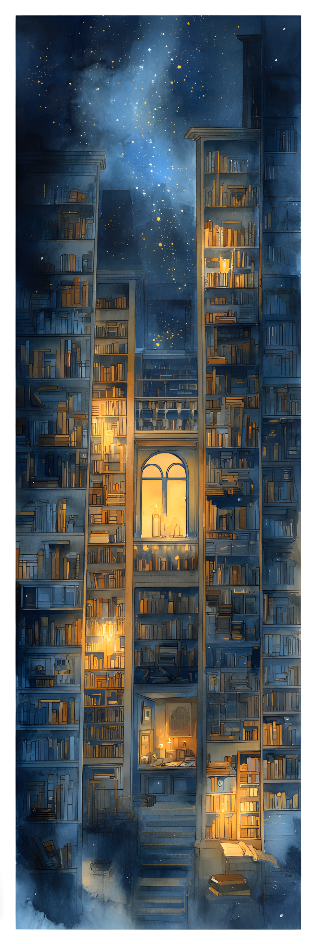 Midnight Library Bookmark