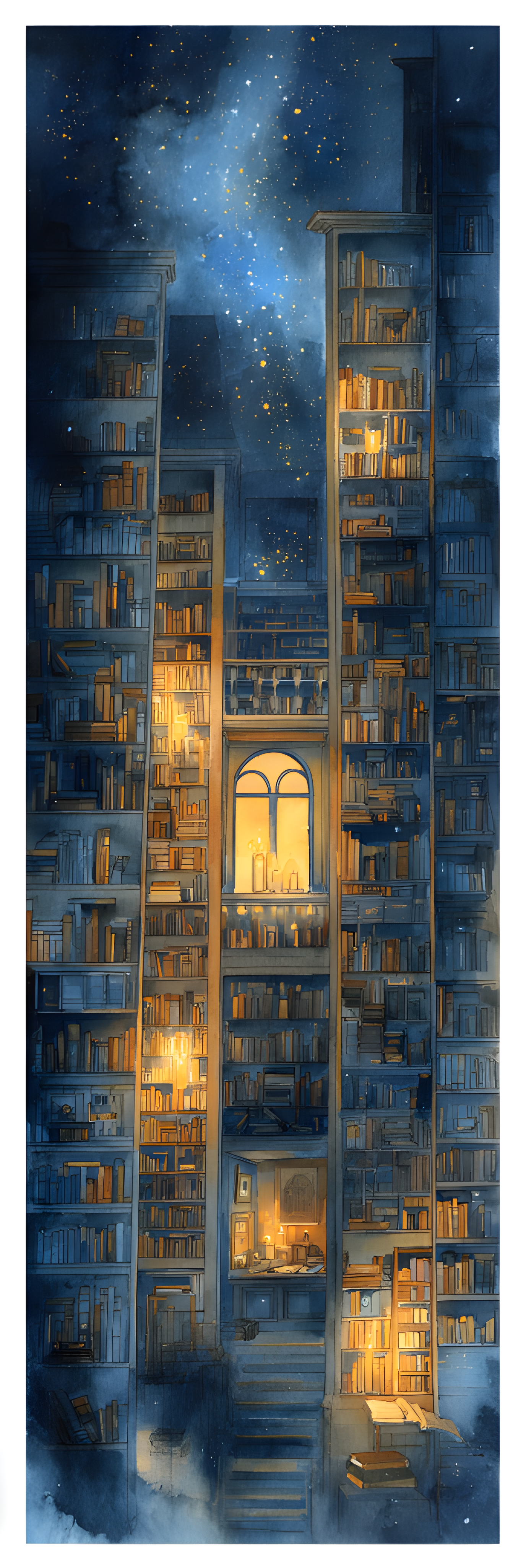 Midnight Library Bookmark