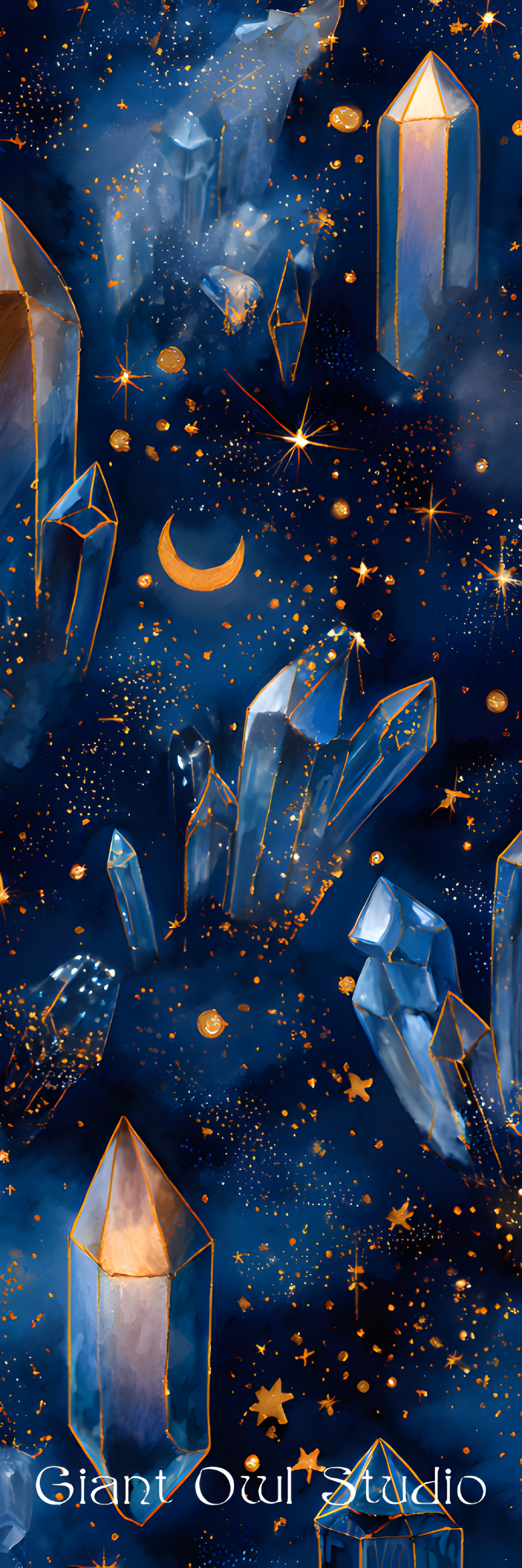 Midnight Crystals Bookmark
