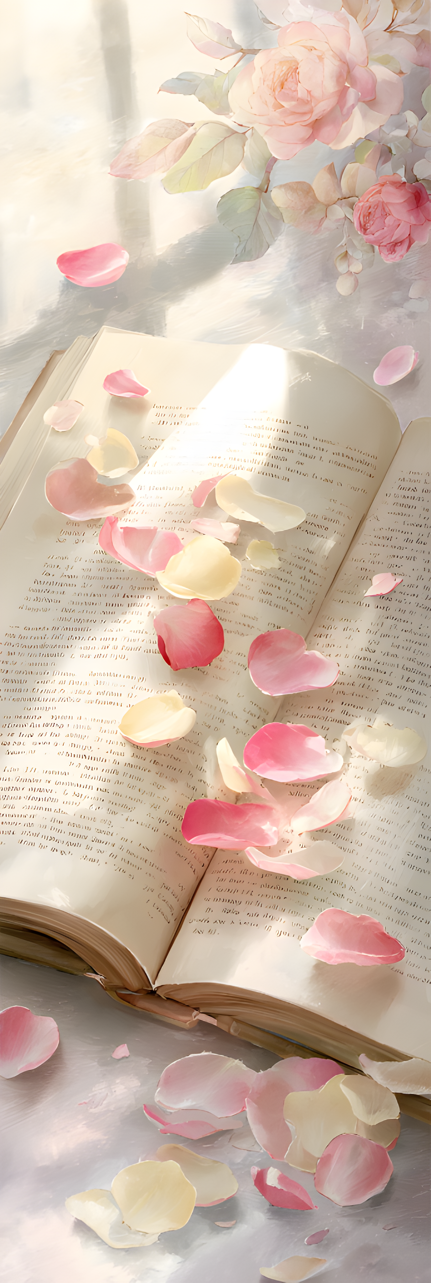 Books and Petals Bookmark