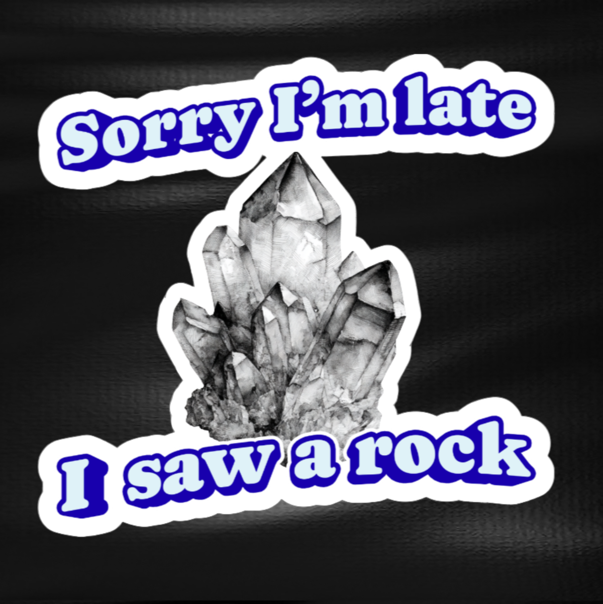Fridge Magnet - 'Sorry I'm Late. I Saw a Rock'