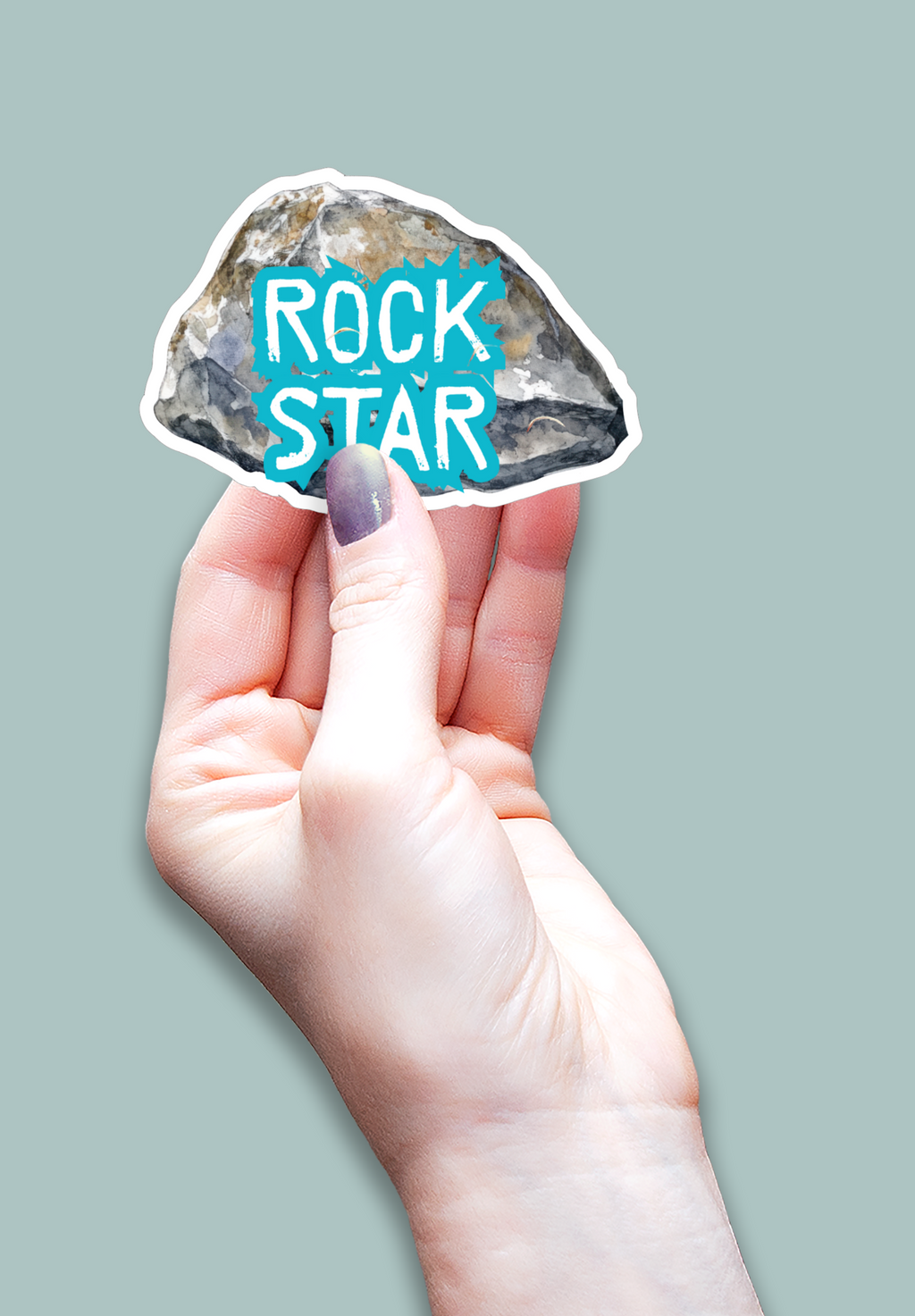 Waterproof Vinyl Die-Cut Sticker -'Rock Star'
