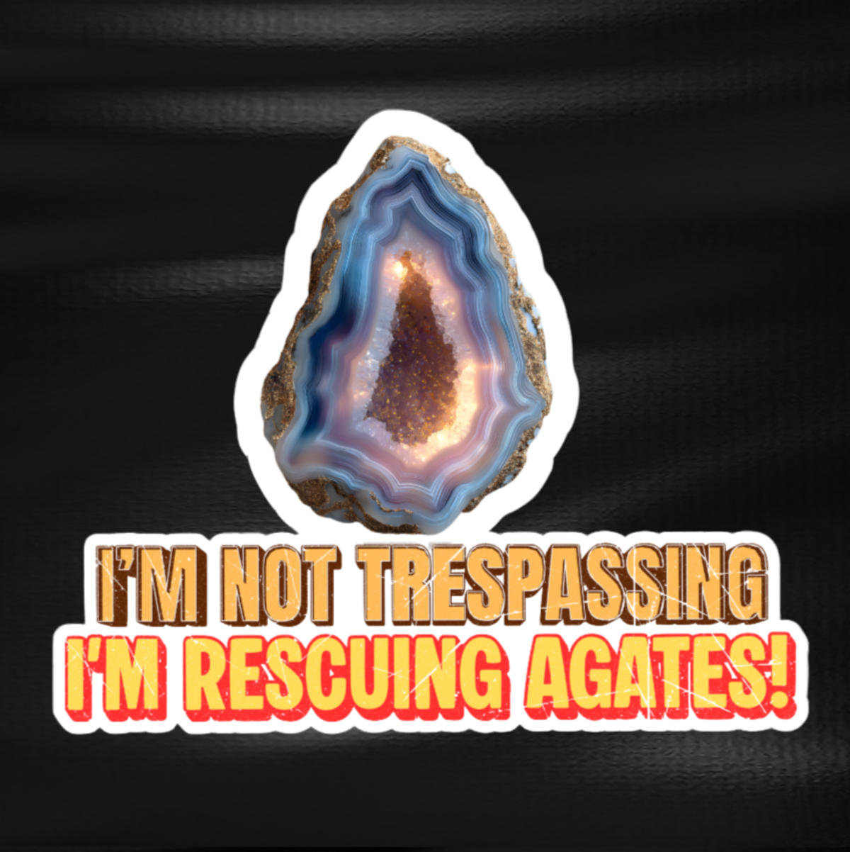 Fridge Magnet - 'I'm Not Trespassing. I'm rescuing Agates!'